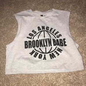Grey crop top
